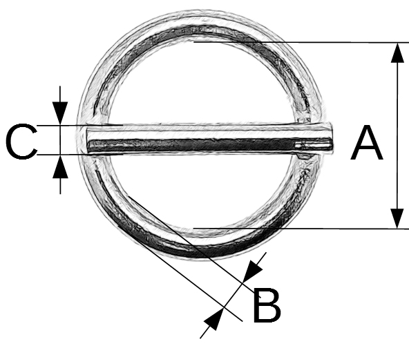 50er Pack Rundringe mit Steg 16mm Stahl, vernickelt