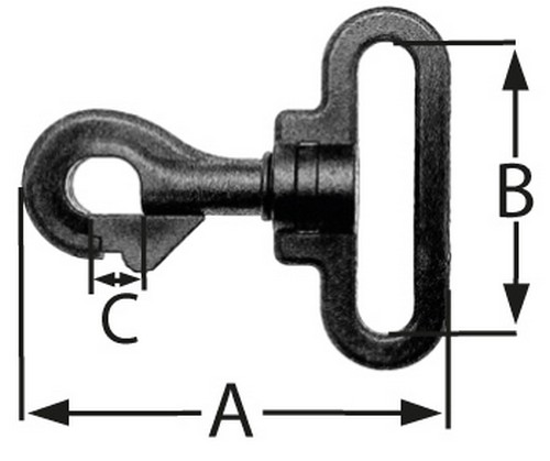 10er Pack Kunststoff Karabinerhaken 25mm x 60mm Karabiner #313