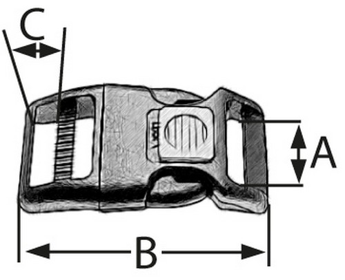 50er Pack Steckschnallen mit Sicherung 40mm ( Steckschlie�er )
