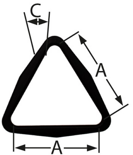 10er Pack Dreieck Triangel Ring 40mm Kunststoff