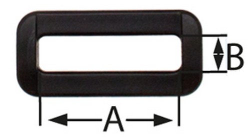 10er Pack Schlaufe eckig 25mm x 7,2mm Kunststoff Schlaufen