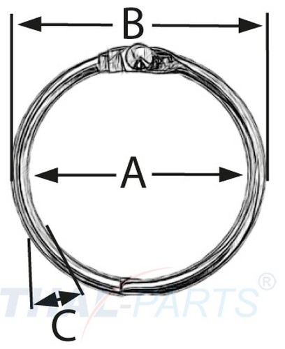 25er Pack Schl�sselringe Aufklappbar 63mm / 69mm  / Heftringe