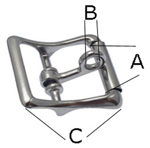 50er Pack Rollschnalle abschliebar 25mm Zinkdruckguss vernickelt