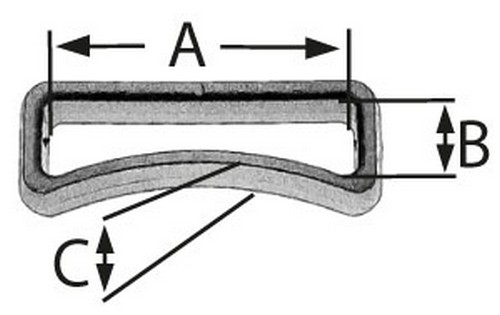 10er Pack Schlaufen gebogen 16mm Kunststoff