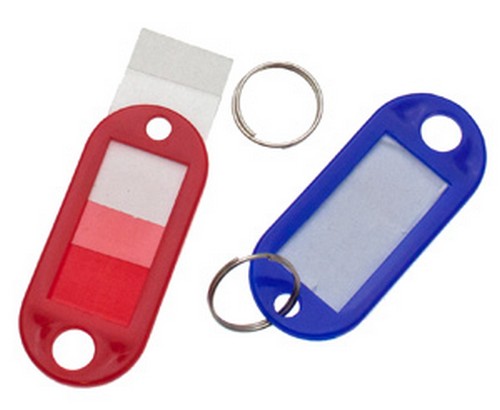 100er Pack Schlsselschilder Weiss Schlsselanhnger