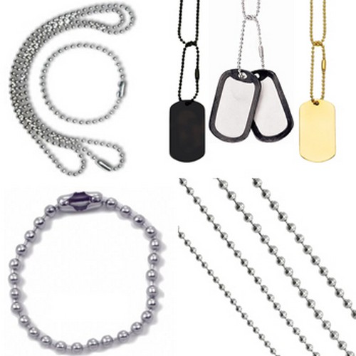 100er Pack Kugelketten 2,4mm x 102mm Silbern mit Verschluss