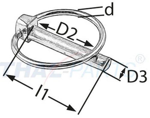 10er Pack Klappsplinte 4,5mm x 42mm Edelstahl Niro Klappstecker