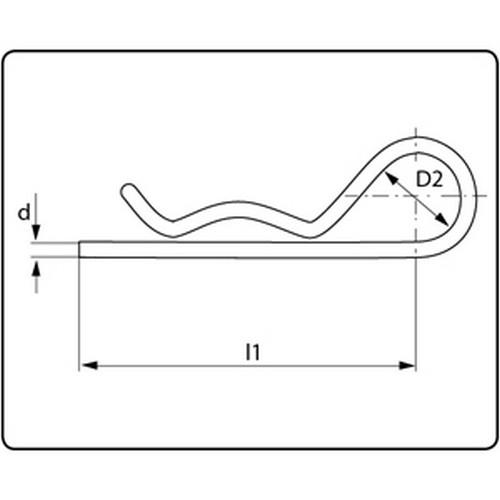 10er Pack Federstecker einfach 5mm Vorstecker Edelstahl Niro