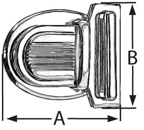 Steckschloss 50x44mm #86 Silbern Mappenschloss Taschenverschluss