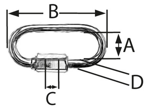 10er Pack Kettennotglied 10,0mm Kettenglied DIN5299 Schraubglied
