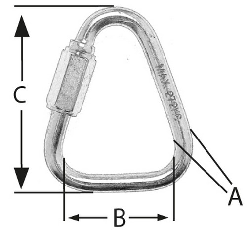 50er Pack Kettennotglied DELTA 10,0mm Kettenglied Schraubglied