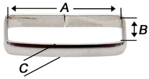 10er Pack Schlaufen 38 x 7mm Rund Messing rostfrei Schlaufe
