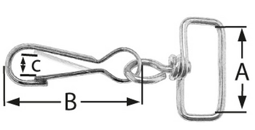 10er Pack Simplexhaken mit Rechteck Wirbel 16 x 70mm Stahl vern.