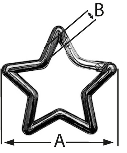 10er Pack Aluminium Karabinerhaken Stern 67mm Schwarz eloxiert