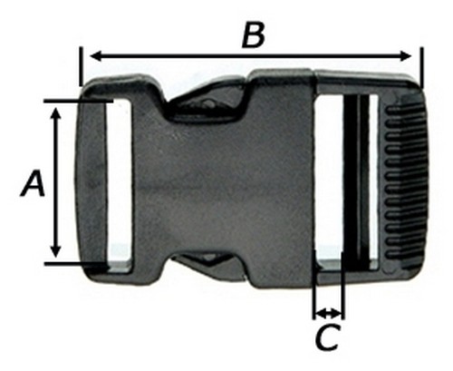 10 Stück Steckschnalle 30mm Schwarz geradeHurricane POM Acetal HEAVYTOOL® Steckverschluss Klippverschluss Klickverschluss 