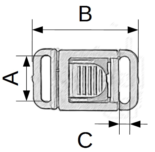10er Pack Steckverschluss 211 Polyacetal f�r 10mm Gurtband