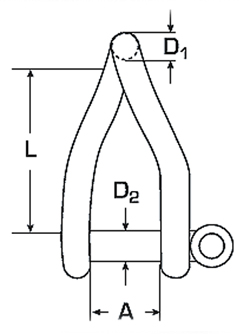 Sch�kel gedreht 10mm Edelstahl rostfrei Niro V4a Drehsch�kel