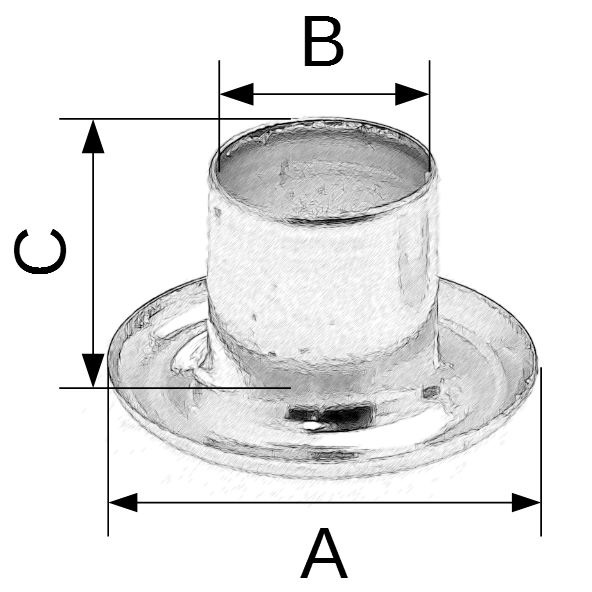 100er Pack sen rund ringrollend 10x5,2mm aus Eisen