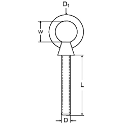 Augbolzen M8 x 100mm Edelstahl Niro V4A Ringbolzen Ringschraube Augschraube