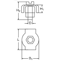 Simplex Drahtseilklemme 2mm Edelstahl Rostfrei Niro V4A Simplexklemme