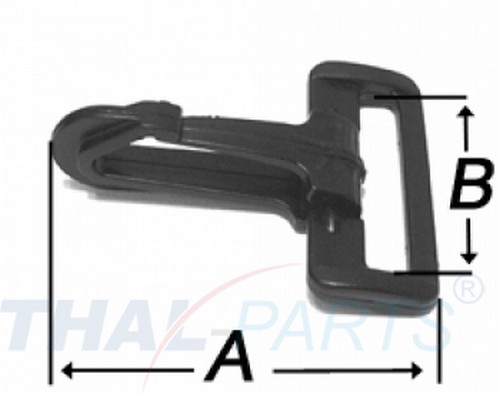 50er Pack Kunststoff Karabinerhaken 20mm x 56mm Polyacetal