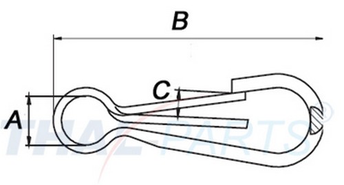 50er Pack Simplexhaken 80mm Stahl vernickelt hnl. DIN 5287