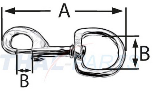 10er Pack Karabinerhaken 30 x 120mm mit rundem Wirbel
