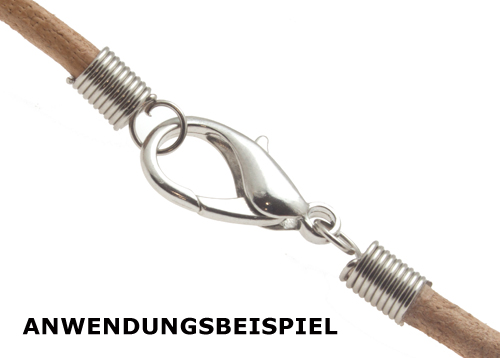 100er Pack Endkappe fr Rundleder 1mm