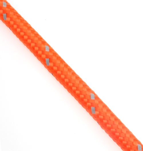 100m Polyester Reflektor Leine 6,0mm  16 x geflochten orange