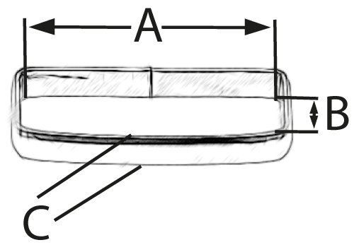 10er Pack Schlaufen 30mm x 9 x 4mm Halbrund Stahl vernickelt