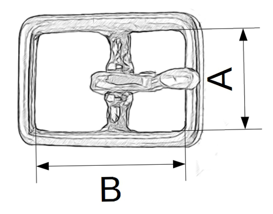 Stegschnalle 25mm Messing rostfrei Schnalle