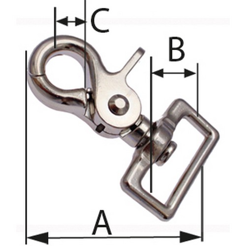 10er Pack Scherenkarabinerhaken 20 x 57mm Gerade �se