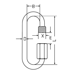Kettennotglied 12mm Edelstahl Rostfrei Niro VA Rapidglied Quick Link Kettenglied