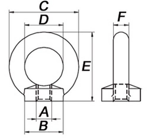 Ringmutter M16 V2A Edelstahl Ringmuttern Zurr�sen wie DIN582