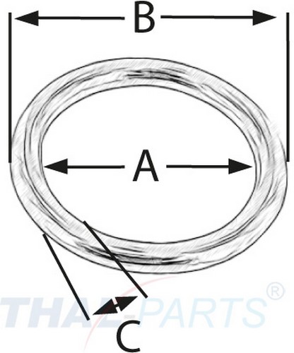 10er Pack Rundringe 12mm x 3,2mm Messing Rein Rundring O Ring