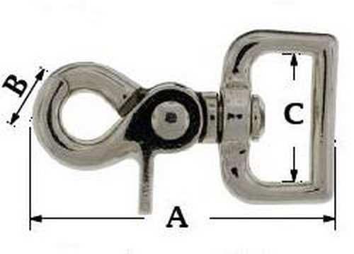 10er Pack Scherenkarabinerhaken 16x45mm Halbrunde se