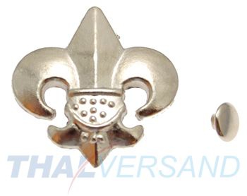 10er Pack Ziernieten Ornament Lilie #52 Motivnieten Ledernieten