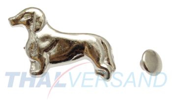10er Pack Ziernieten Hund Dackel Teckel #441 Motivniete