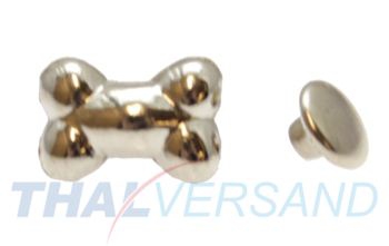 10er Pack Ziernieten Knochen Bone #70 Motivnieten Ledernieten