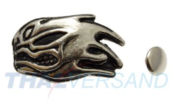 50er Pack Ziernieten Flammenkopf #41 Motivnieten Ledernieten