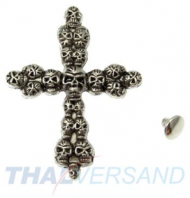 50er Pack Ziernieten Totenkopf Kreuz Skull #130 Motivnieten
