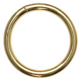 10er Pack Rundringe 25 x 3,5mm Stahl, Gold vermessingt O-Ringe