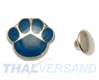 100er Pack Ziernieten Pfote Blau #63 Motivnieten Ledernieten