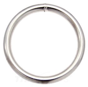 10er Pack Rundringe 40 x 5,0mm Stahl, Silbern vernickelt O-Ringe