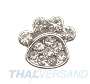 Strassmotiv - Pfote - zum Aufschieben - 14mm - Strass Motiv #29