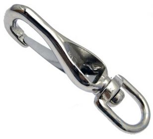 10er Pack Blattfederhaken 10 x 63mm mit drehbarer Rund�se