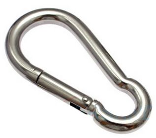 10er Pack Feuerwehr Karabinerhaken 100mm x 10mm Edelstahl rostfr