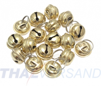 24er Pack Gl�ckchen Schellen 17mm Durchmesser Gold Glocken