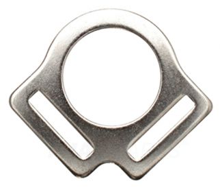 10er Pack Halfterringe 2-fach 25mm Stahl vernickelt Halfterring