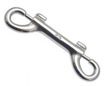 Doppel Karabinerhaken 89mm Edelstahl Rostfrei